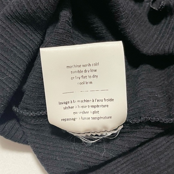 OAK + FORT Ribbed Jersey Top with Ruffled Sleeves - Picture 8 of 8